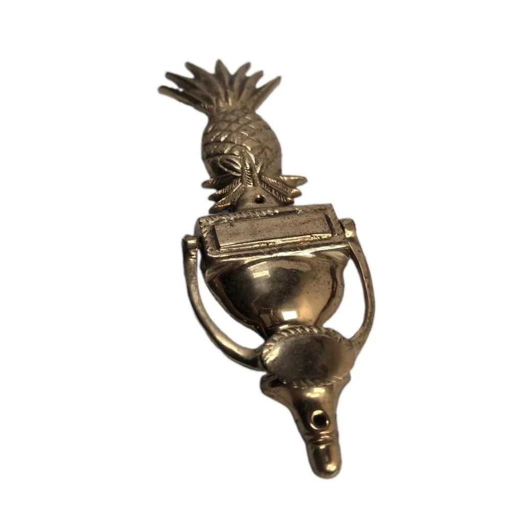 Door Knocker Solid Brass Pineapple Victorian Vintage Art Engraveable Beautiful